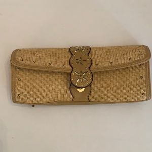 Isaac Mizrahi straw clutch